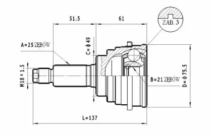 Шарнирный комплект STATIM C.637