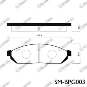 Комплект тормозных колодок SpeedMate SM-BPG003