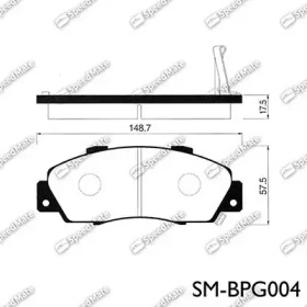 Комплект тормозных колодок SpeedMate SM-BPG004