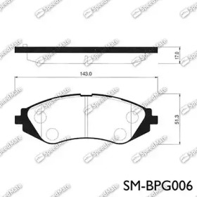 Комплект тормозных колодок SpeedMate SM-BPG006