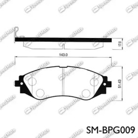 Комплект тормозных колодок SpeedMate SM-BPG009