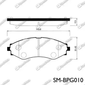 Комплект тормозных колодок SpeedMate SM-BPG010