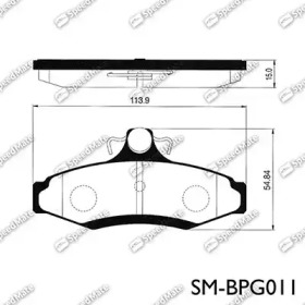 Комплект тормозных колодок SpeedMate SM-BPG011