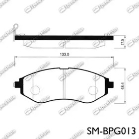 Комплект тормозных колодок SpeedMate SM-BPG013