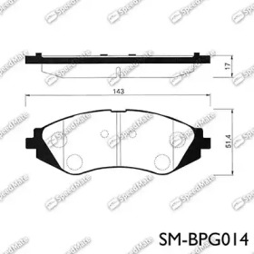 Комплект тормозных колодок SpeedMate SM-BPG014