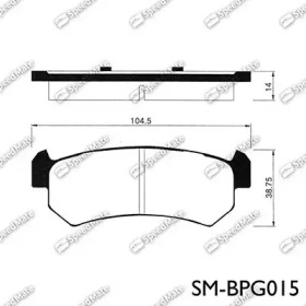 Комплект тормозных колодок SpeedMate SM-BPG015