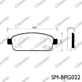 Комплект тормозных колодок SpeedMate SM-BPG022