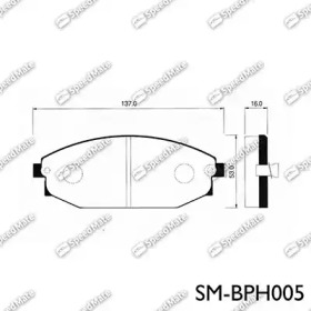 Комплект тормозных колодок SpeedMate SM-BPH005