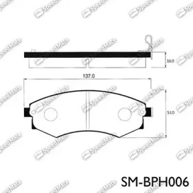 Комплект тормозных колодок SpeedMate SM-BPH006