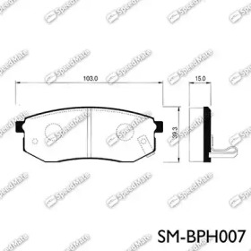 Комплект тормозных колодок SpeedMate SM-BPH007