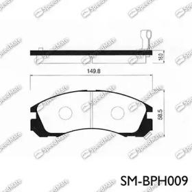 Комплект тормозных колодок SpeedMate SM-BPH009