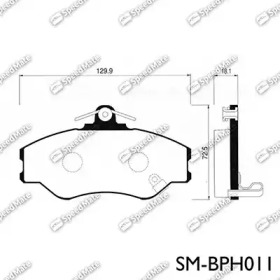 Комплект тормозных колодок SpeedMate SM-BPH011