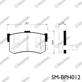 Комплект тормозных колодок SpeedMate SM-BPH012