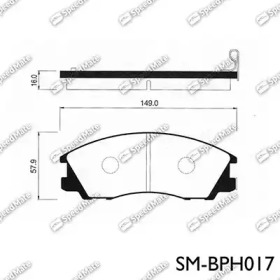 Комплект тормозных колодок SpeedMate SM-BPH017