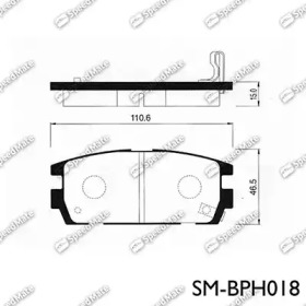 Комплект тормозных колодок SpeedMate SM-BPH018