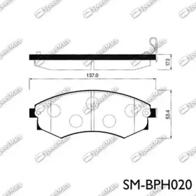 Комплект тормозных колодок SpeedMate SM-BPH020