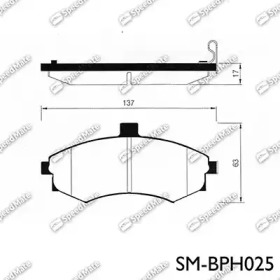 Комплект тормозных колодок SpeedMate SM-BPH025