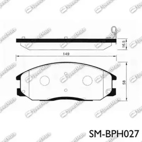 Комплект тормозных колодок SpeedMate SM-BPH027