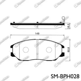 Комплект тормозных колодок SpeedMate SM-BPH028