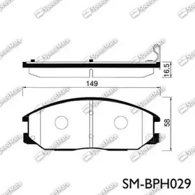 Комплект тормозных колодок SpeedMate SM-BPH029