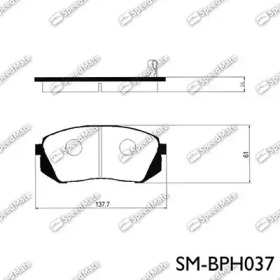 Комплект тормозных колодок SpeedMate SM-BPH037