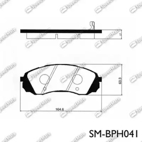 Комплект тормозных колодок SpeedMate SM-BPH041