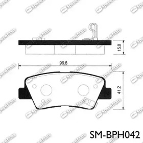 Комплект тормозных колодок SpeedMate SM-BPH042