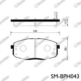 Комплект тормозных колодок SpeedMate SM-BPH043