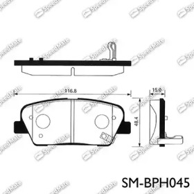 Комплект тормозных колодок SpeedMate SM-BPH045