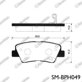 Комплект тормозных колодок SpeedMate SM-BPH049