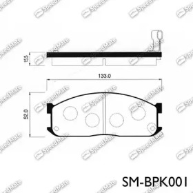 Комплект тормозных колодок SpeedMate SM-BPK001