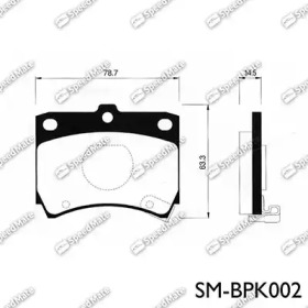 Комплект тормозных колодок SpeedMate SM-BPK002