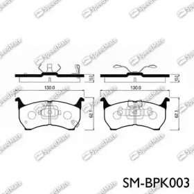 Комплект тормозных колодок SpeedMate SM-BPK003