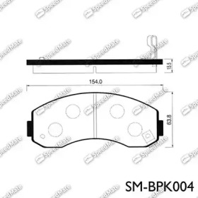 Комплект тормозных колодок SpeedMate SM-BPK004