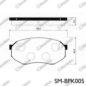 Комплект тормозных колодок SpeedMate SM-BPK005