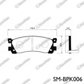 Комплект тормозных колодок SpeedMate SM-BPK006