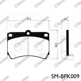 Комплект тормозных колодок SpeedMate SM-BPK009