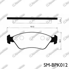 Комплект тормозных колодок SpeedMate SM-BPK012