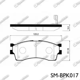 Комплект тормозных колодок SpeedMate SM-BPK017