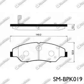 Комплект тормозных колодок SpeedMate SM-BPK019