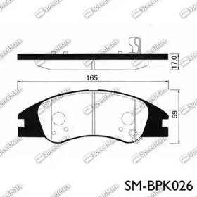 Комплект тормозных колодок SpeedMate SM-BPK026