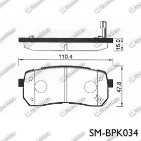 Комплект тормозных колодок SpeedMate SM-BPK034