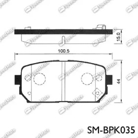 Комплект тормозных колодок SpeedMate SM-BPK035