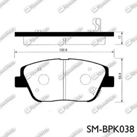 Комплект тормозных колодок SpeedMate SM-BPK038