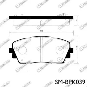 Комплект тормозных колодок SpeedMate SM-BPK039