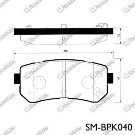 Комплект тормозных колодок SpeedMate SM-BPK040