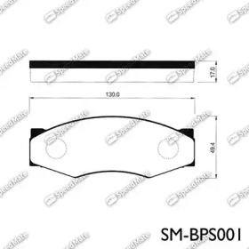 Комплект тормозных колодок SpeedMate SM-BPS001