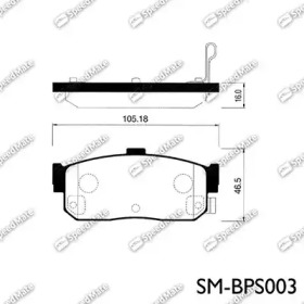 Комплект тормозных колодок SpeedMate SM-BPS003