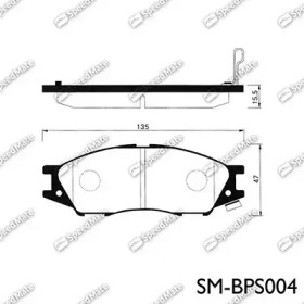 Комплект тормозных колодок SpeedMate SM-BPS004