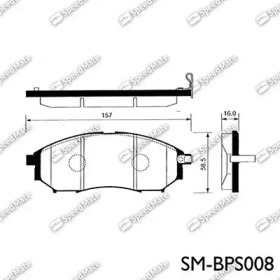 Комплект тормозных колодок SpeedMate SM-BPS008